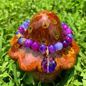 Handmade Genuine Crystals Lavender Dragon Vein; buy 2, get 1 FREE!!!
